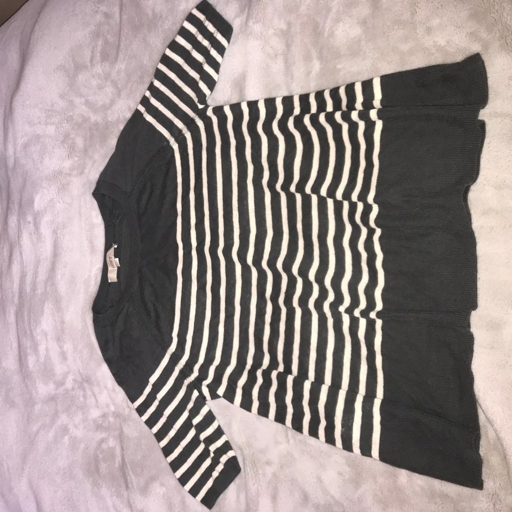 Loft top navy and cream stripes